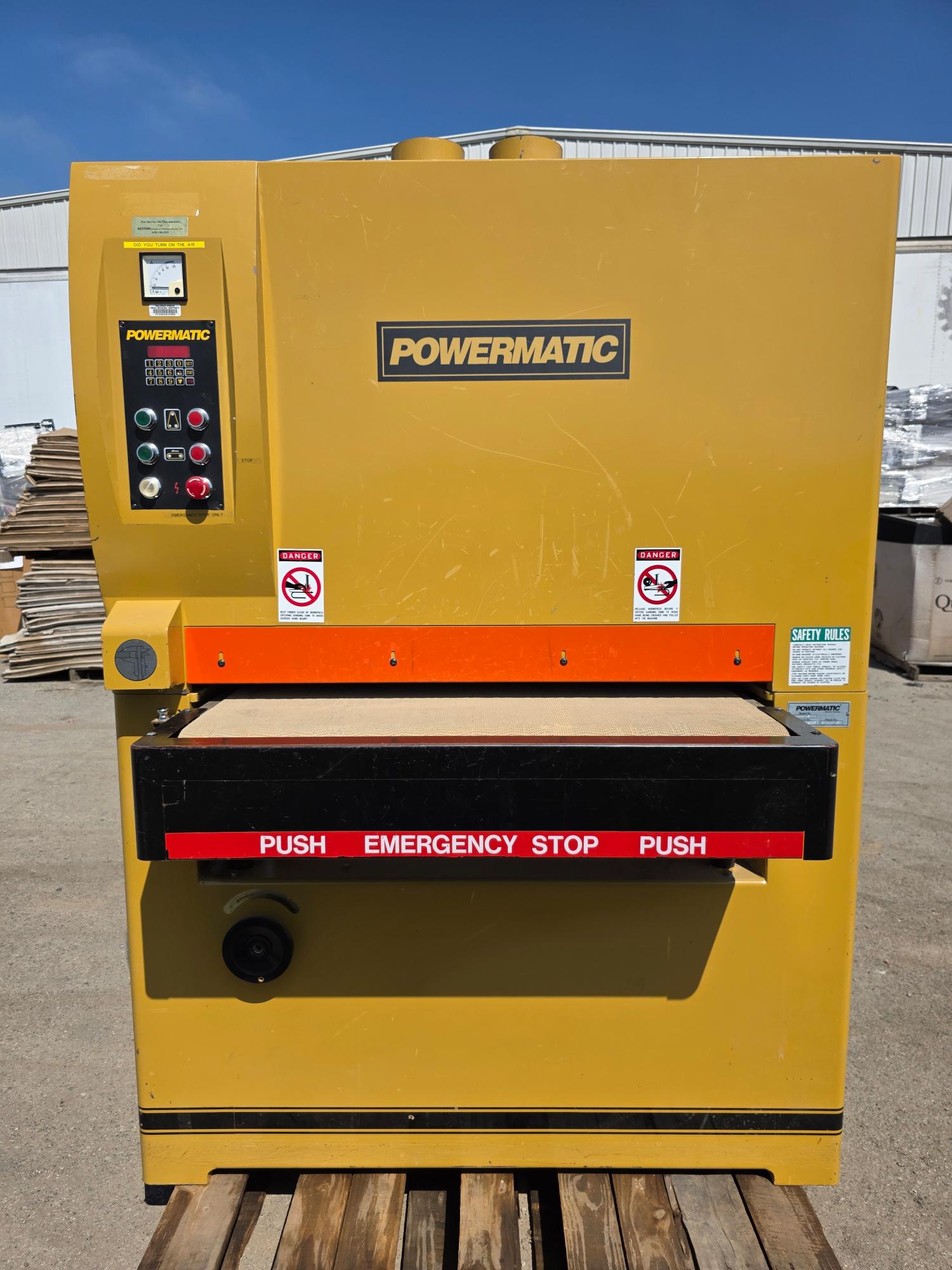 Powermatic WB 37 37 Inch Wide Belt Sander 20hp 230 460v 3ph