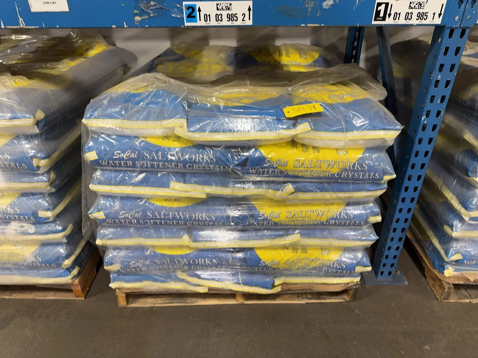 Approximately 49 50lb Bags OF Socal Saltworks Water Softening Crystals