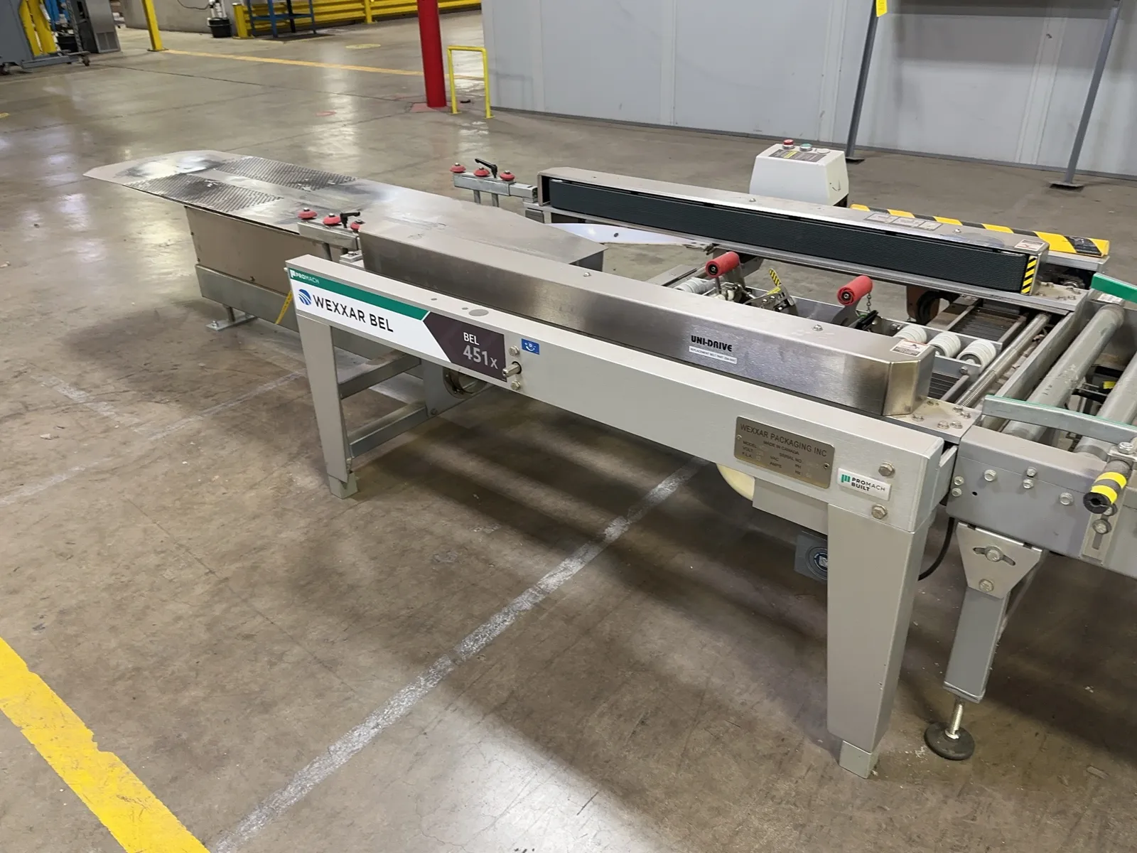 Promach Wexxar Bel 451x Semi Automatic Poly Bag Inserter Case Former And Bottom Sealer With 1 Dekka SE Stainless Steel Tape Head Mrjcthwh