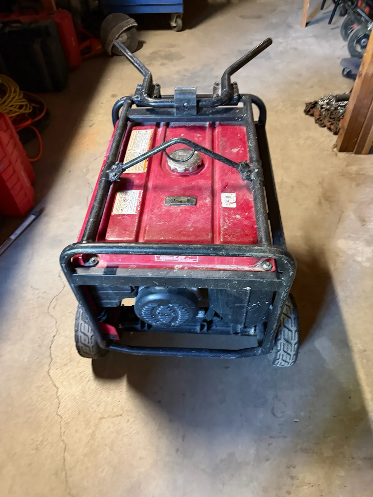 Honda EB 5000 X Portable Red Generator With Handle