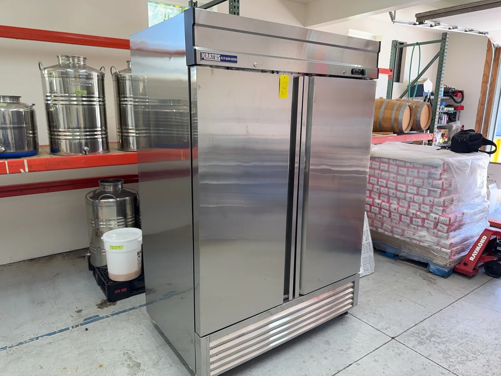 Kratos 69k 774 Commercial Two Door Reach IN Freezer With Shelving