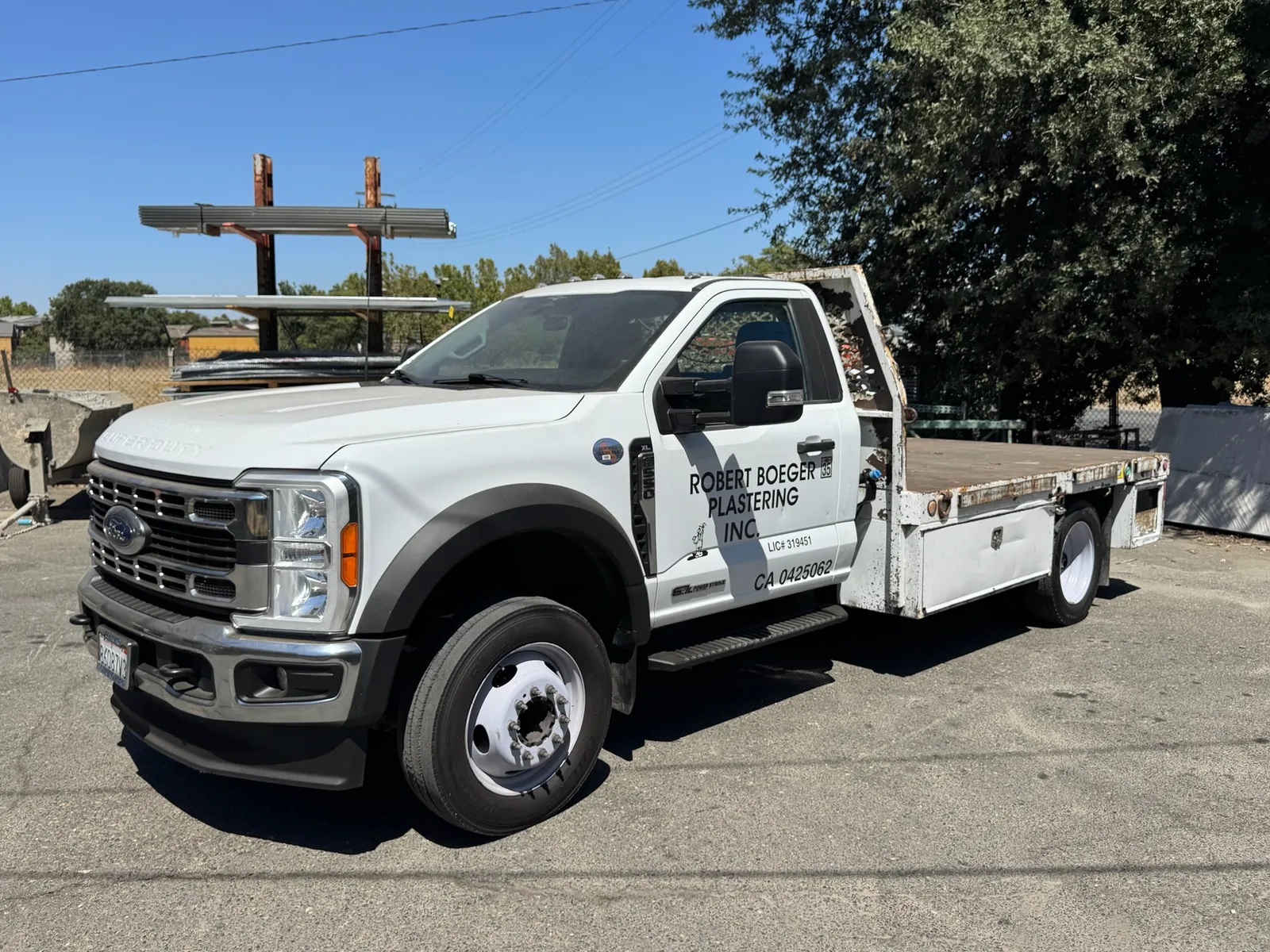 2023 Ford F 550 XL Dually 67l Diesel Flatbed Truck With Mounted Tool Boxes