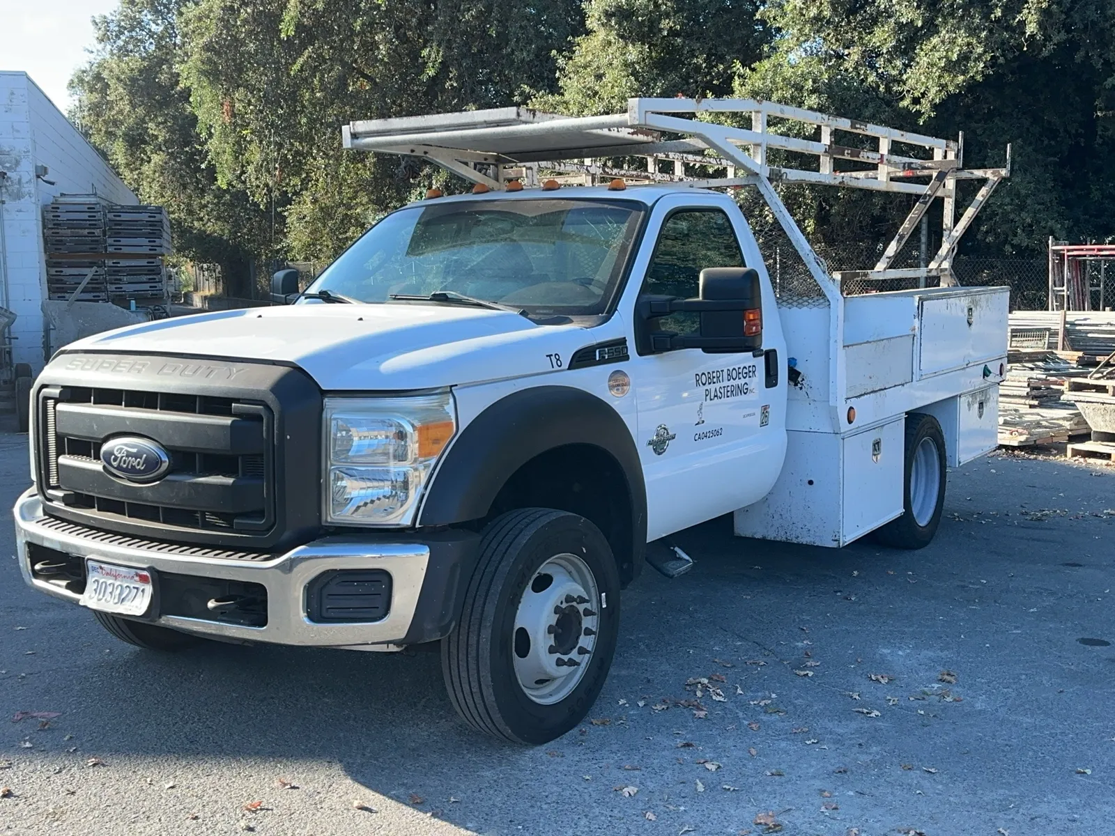 2016 Ford F 550 Diesel Super Duty Utility Truck With Lumber Rack