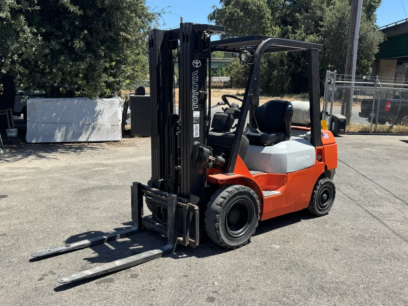 Toyota 7fgu25 5000lb Capacity Propane Forklift