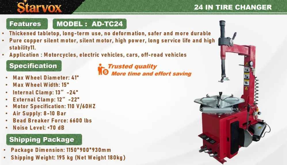 2026 Starvox AD Tc24 24 Tire Changer Unused